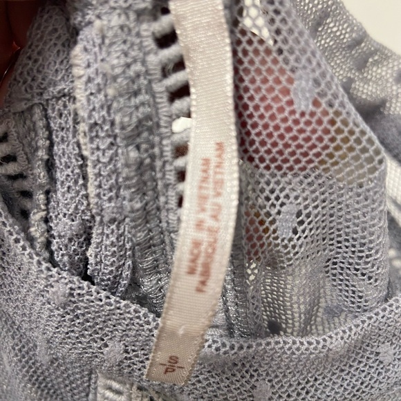 Free People Small grey lace tank top womens $50 - Picture 7 of 7
